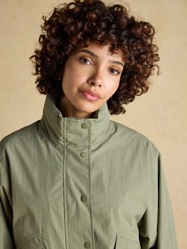 Joules Women's Hove Waterproof Windbreaker Jacket - Khaki Green Image 14