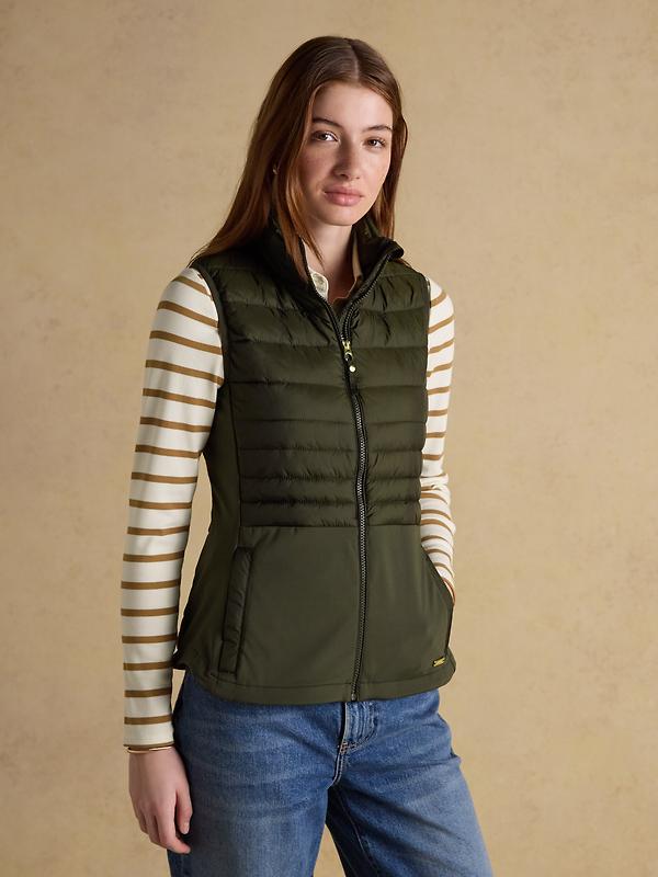 Joules Women's Witley Padded Gilet - Green Image 2