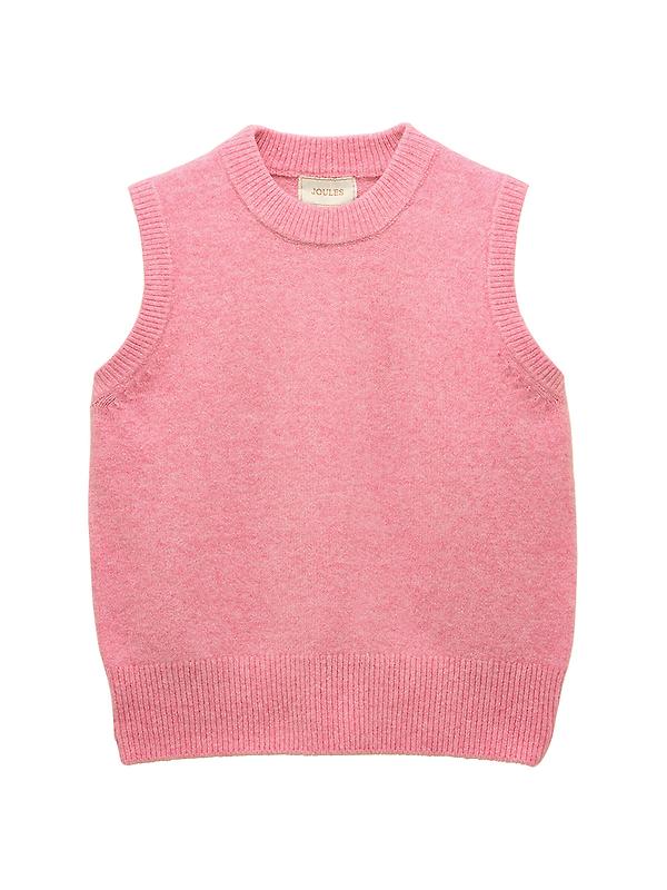 Joules Women's Holly Knitted Crew Neck Vest - Bright Pink Image 1