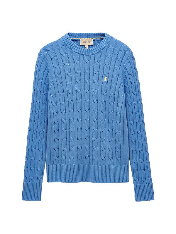 Joules Women's Classic Cotton Cable Knit Jumper - Blue Image 1