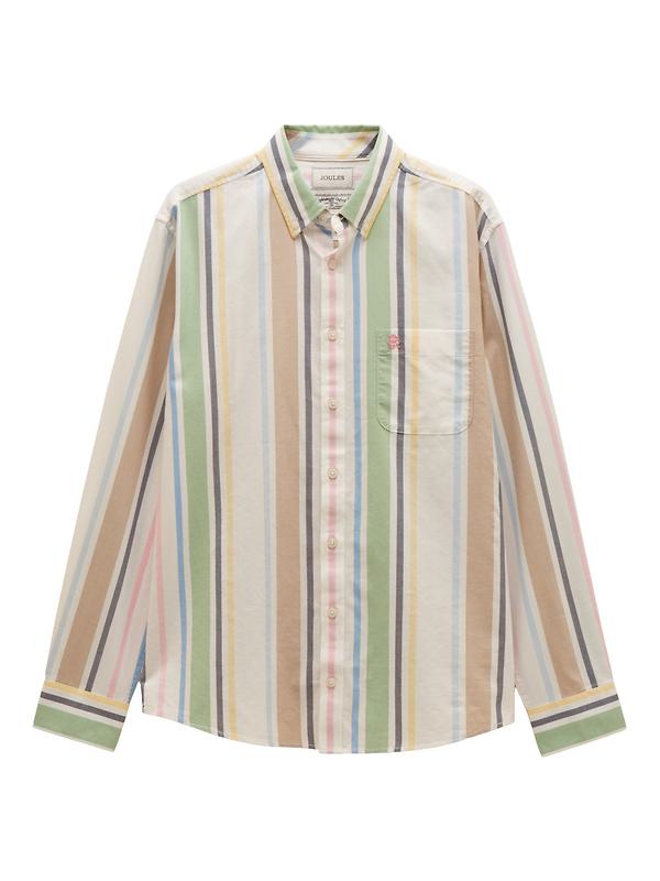 Joules Men's Oxford Stripe Long Sleeve Classic Fit Cotton Shirt - Multi Product Image