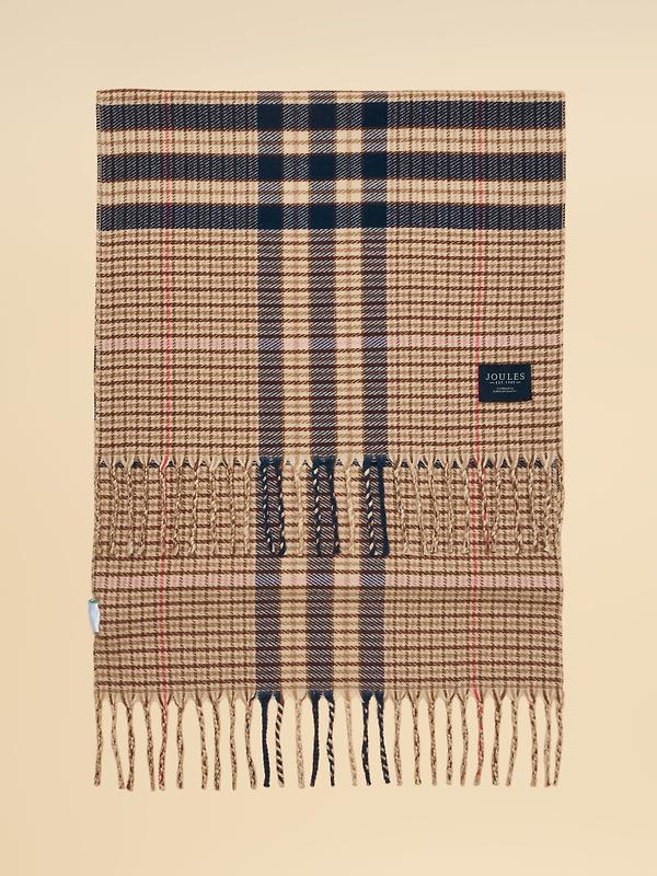 Joules Women's Langtree Large Scarf - Neutral & Navy Image 6