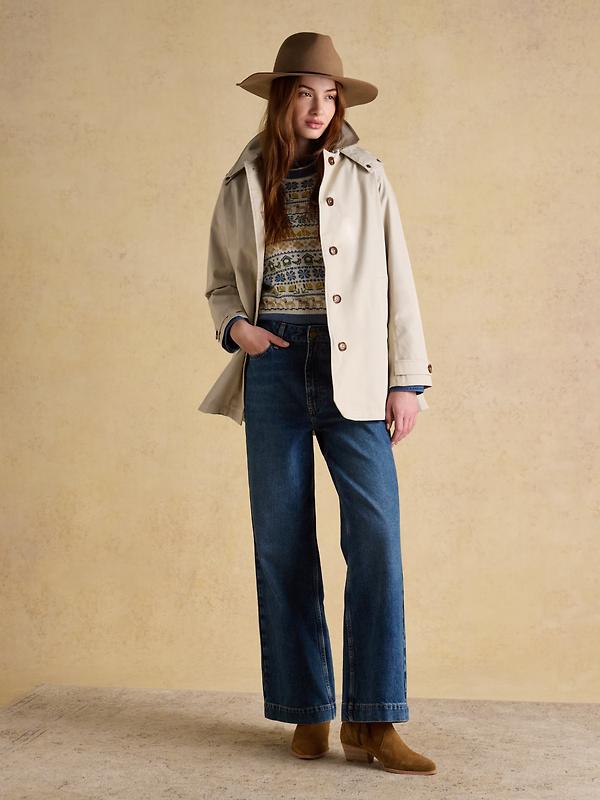 Joules Women's Grove Wool Fedora Hat - Tan Brown Image 3