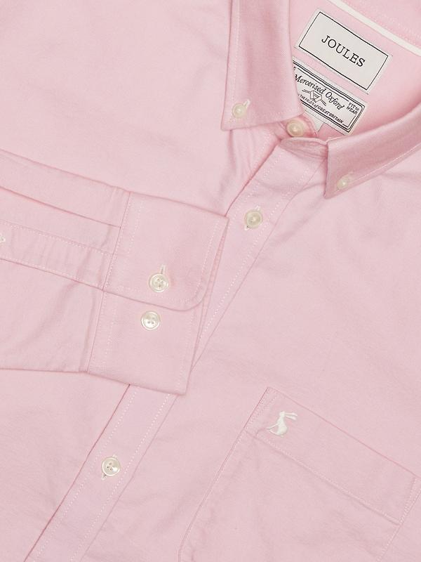 Joules Men's Oxford Long Sleeve Classic Fit Cotton Shirt - Pink Image 3