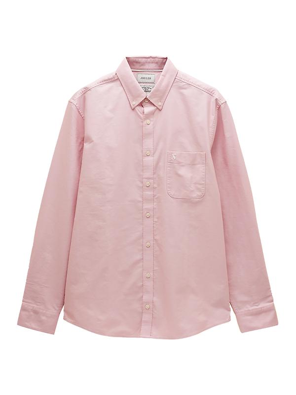 Joules Men's Oxford Long Sleeve Classic Fit Cotton Shirt - Pink Image 1