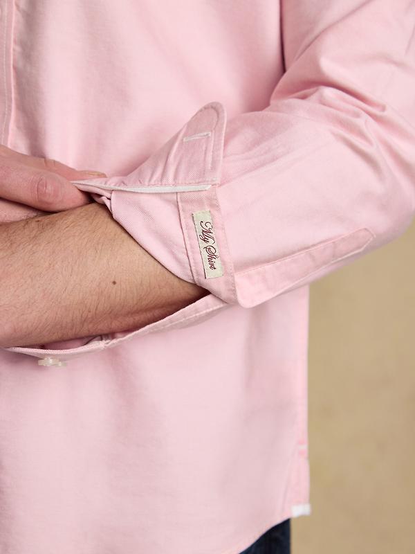 Joules Men's Oxford Long Sleeve Classic Fit Cotton Shirt - Pink Image 6