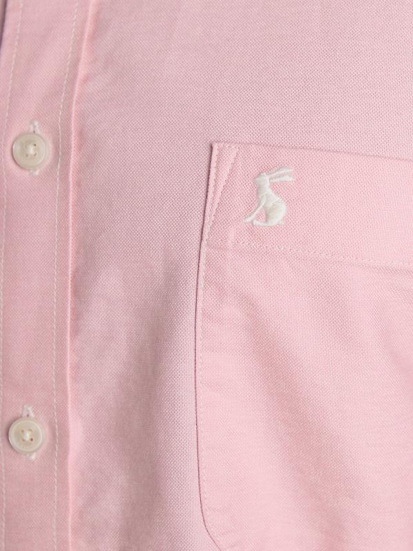 Joules Men's Oxford Long Sleeve Classic Fit Cotton Shirt - Pink Image 8