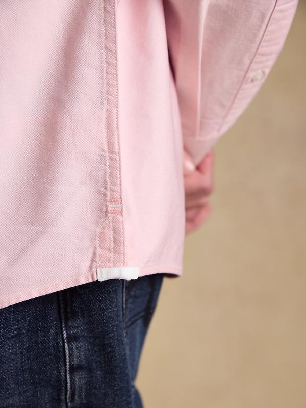 Joules Men's Oxford Long Sleeve Classic Fit Cotton Shirt - Pink Image 9