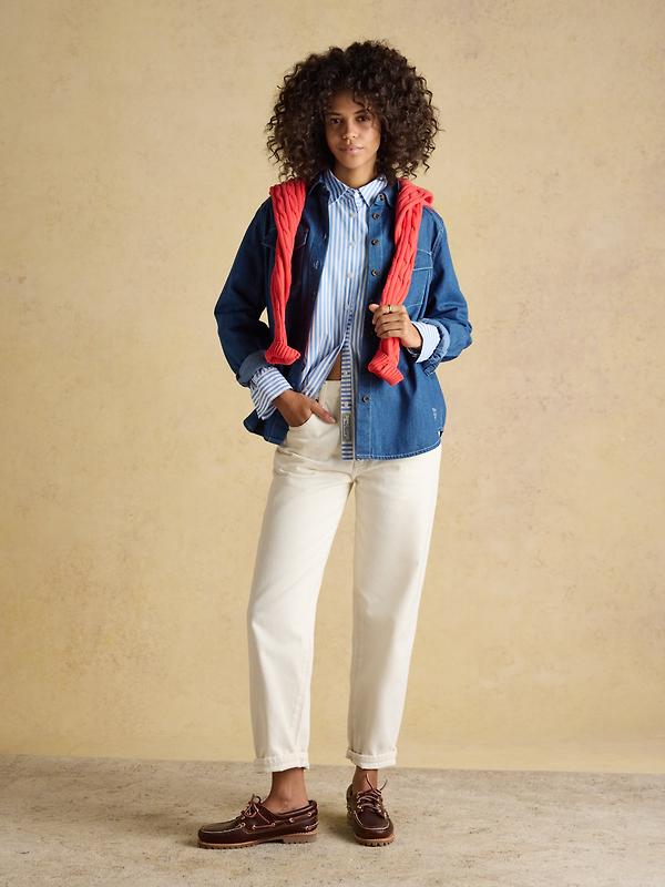 Joules Women's Classic Poplin Shirt - Blue Image 4