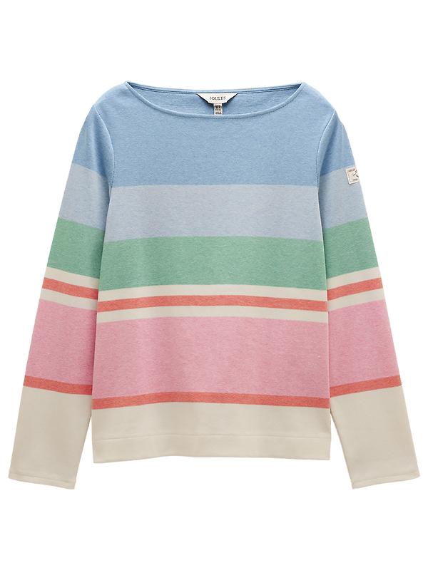 Joules Women's Harbour Boat Neck 100% Cotton Breton Top - Multi Stripe Image 1