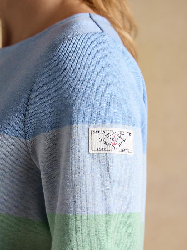 Joules Women's Harbour Boat Neck 100% Cotton Breton Top - Multi Stripe Image 6