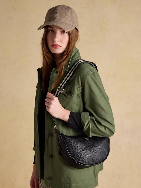 Joules Women's Jade Half Moon Adjustable Cross Body Bag - Black Image 2