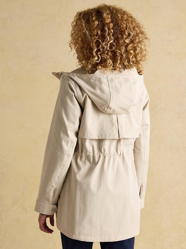 Joules Women's Portwell Waterproof Raincoat - Neutral Image 3
