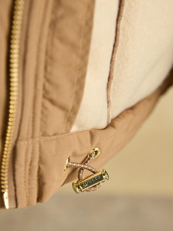 Joules Women's 2 in 1 Borg Full Zip Fleece Jacket - Cream Image 12