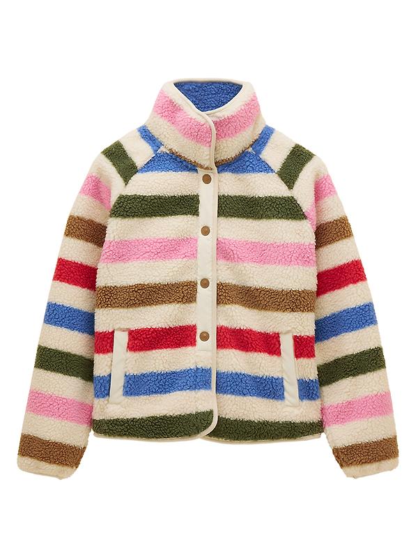 Joules Women's Borg Fleece Jacket - Multi Bright Image 1