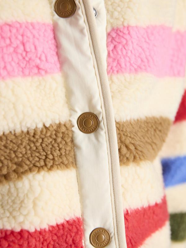 Joules Women's Borg Fleece Jacket - Multi Bright Image 5