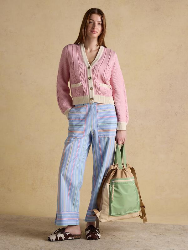 Joules Women's Peplow Rucksack / Backpack - Green Ecru Image 3