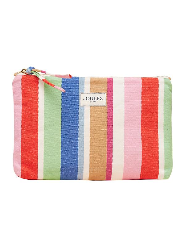 Joules Women's Carrywell Zip Pouch - Multi Stripe Image 1