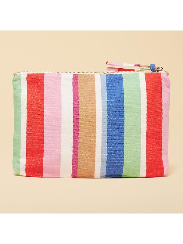 Joules Women's Carrywell Zip Pouch - Multi Stripe Image 3