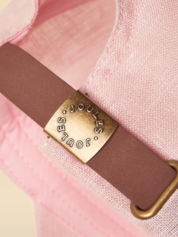 Joules Women's Daley Linen Baseball Cap - Pink Image 7