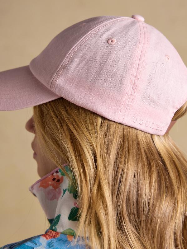 Joules Women's Daley Linen Baseball Cap - Pink Image 3