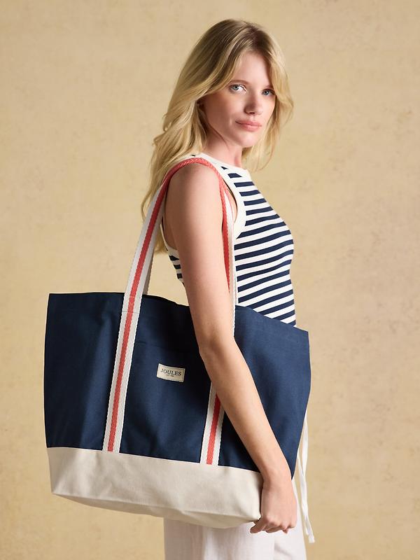 Joules Women's Promenade Canvas Tote Bag - Navy Image 2