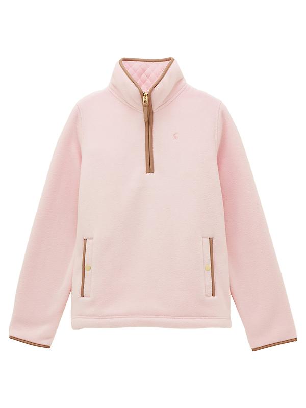 Joules Women's Heritage Quarter Zip Fleece - Light Pink Image 1