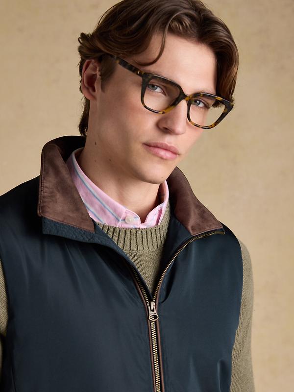 Joules Men's Farnham Padded Fleece Lined Gilet - Navy Blue Image 8