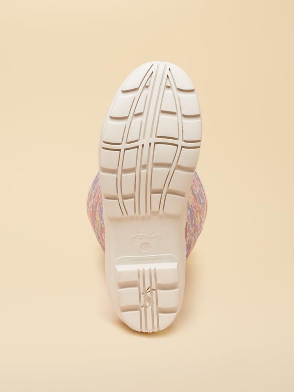 Joules Women's Floral Adjustable Tall Wellies - White Ditsy Image 4