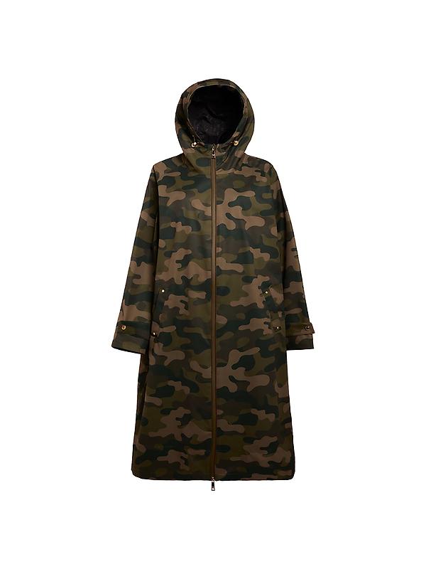 Holland Cooper Women's One-Size Lightweight Waterproof Coat - Camo Image 1
