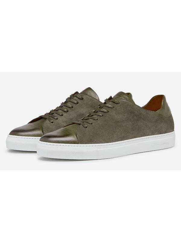 Oliver Sweeney Men's Ossos Contrast Trainers - Khaki Image 2
