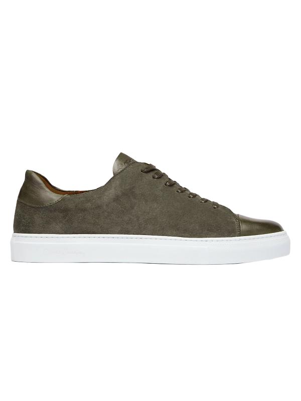 Oliver Sweeney Men's Ossos Contrast Trainers - Khaki Image 1