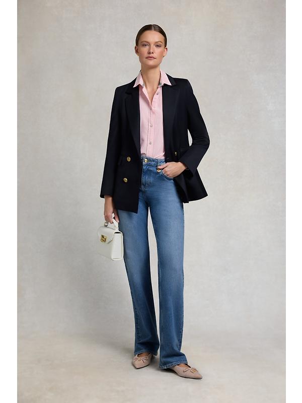 Holland Cooper Women's Oxford Shirt - City Pink Stripe Image 3