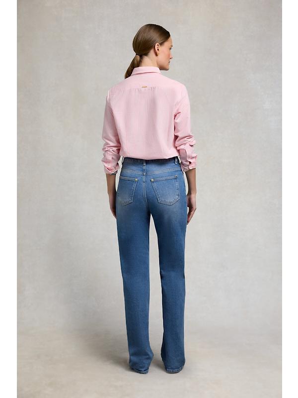 Holland Cooper Women's Oxford Shirt - City Pink Stripe Image 4