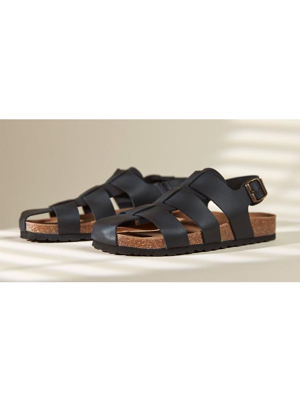 Oliver Sweeney Men's Astorga Calf Leather Fisherman Sandals - Black Image 6