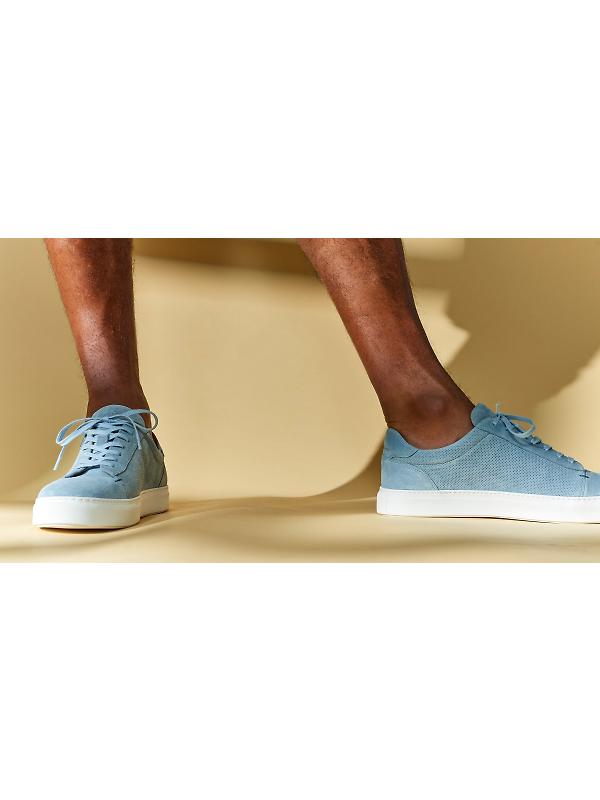 Oliver Sweeney Men's Almada Suede Trainers - Blue Image 6
