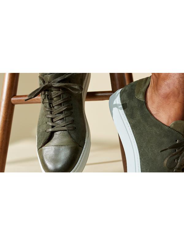 Oliver Sweeney Men's Ossos Contrast Trainers - Khaki Image 6