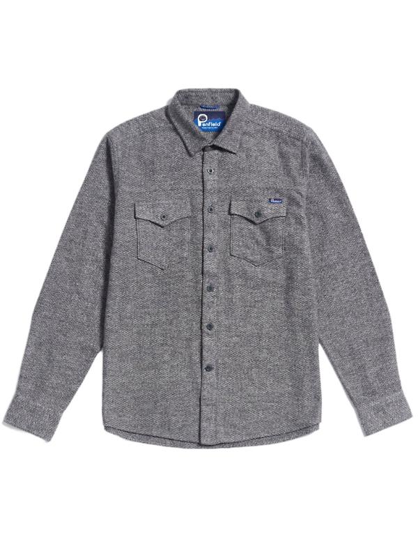 Penfield Men's Brushed Textured Overshirt - Mid Grey Heather Image 1
