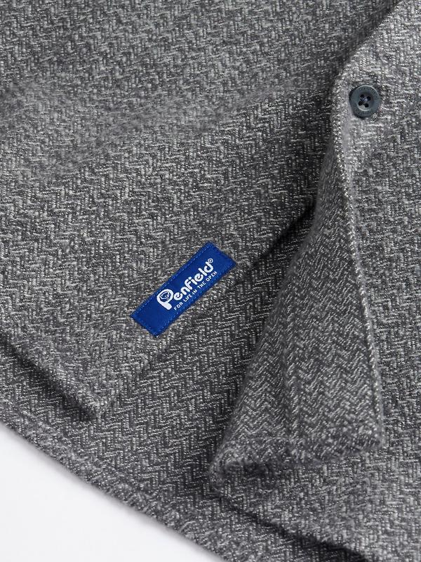 Penfield Men's Brushed Textured Overshirt - Mid Grey Heather Image 6