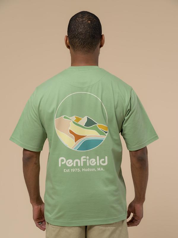 Penfield Men's Circle Landscape T-Shirt - Mistletoe Image 4