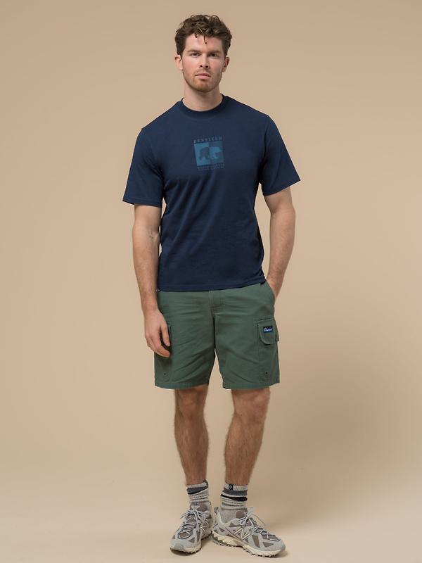Penfield Men's Contrast Stripe Bear T-Shirt - Navy Image 4
