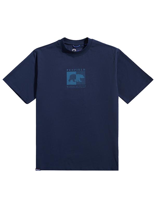 Product image of Penfield Men's Contrast Stripe Bear T-Shirt - Navy