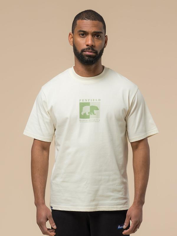 Penfield Men's Contrast Stripe Bear T-Shirt - Vanilla Image 3