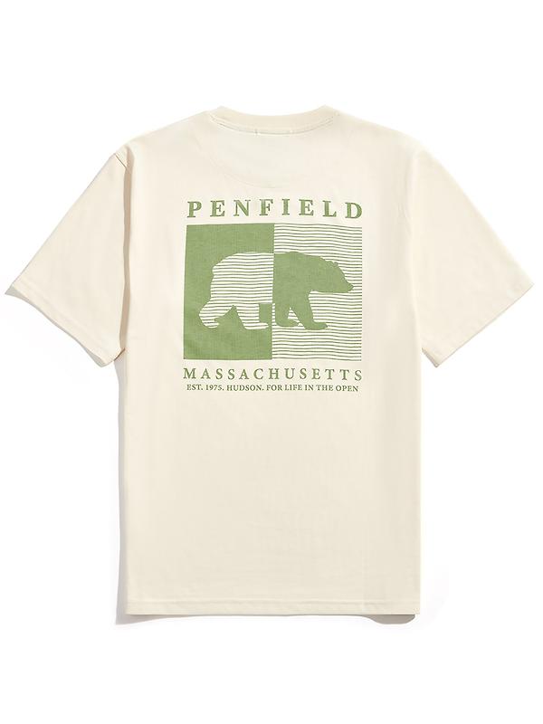 Penfield Men's Contrast Stripe Bear T-Shirt - Vanilla Image 2