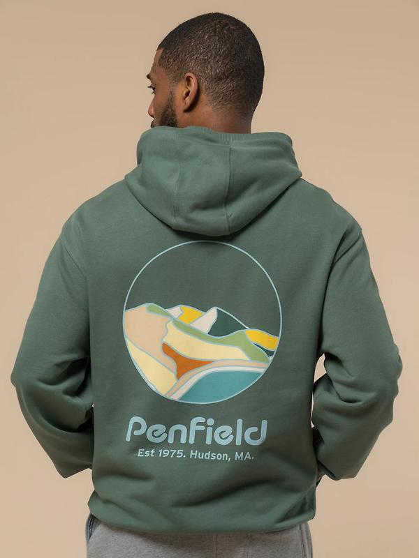 Penfield Men's Circle Landscape Hoodie - Dark Forest Image 4