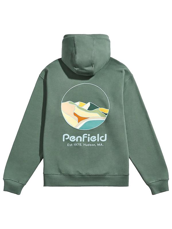Penfield Men's Circle Landscape Hoodie - Dark Forest Image 1