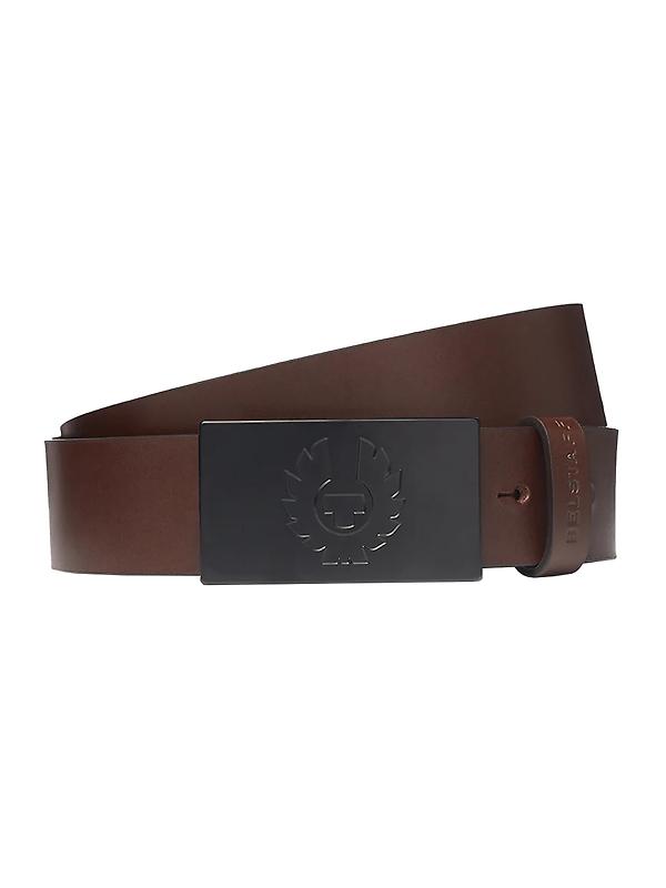 Belstaff Men's Calf Leather Phoenix Buckle Belt - Ebony Image 1