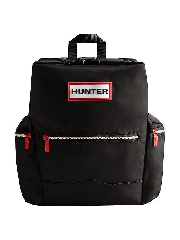 Hunter Nylon Large Topclip Backpack - Black Image 1