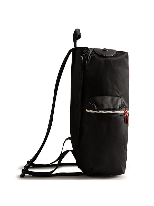 Hunter Nylon Large Topclip Backpack - Black Image 3