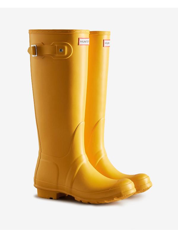 Hunter Women's Original Tall Wellington Boots - Yellow Image 2